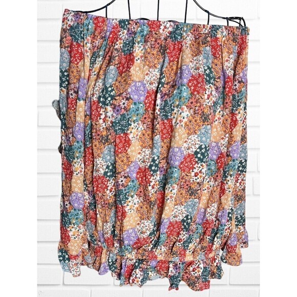 Willow + Root Women's X-large Long Sleeve Blouse Off the Shoulder Boho‎ Floral - Picture 1 of 9